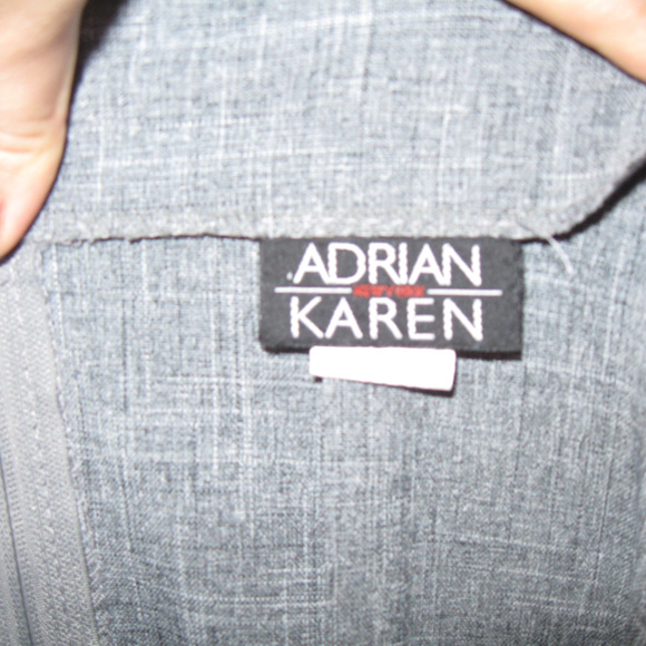 Adrian Karen Gray Spaghetti Strap Dress - Picture 5 of 8